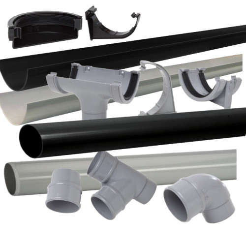 4"/112mm uPVC Gutters, 2.1/2"/68mm Downpipes & Fittings